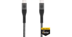 BlueBuilt Usb C naar Usb C kabel 1,5m Kevlar Zwart