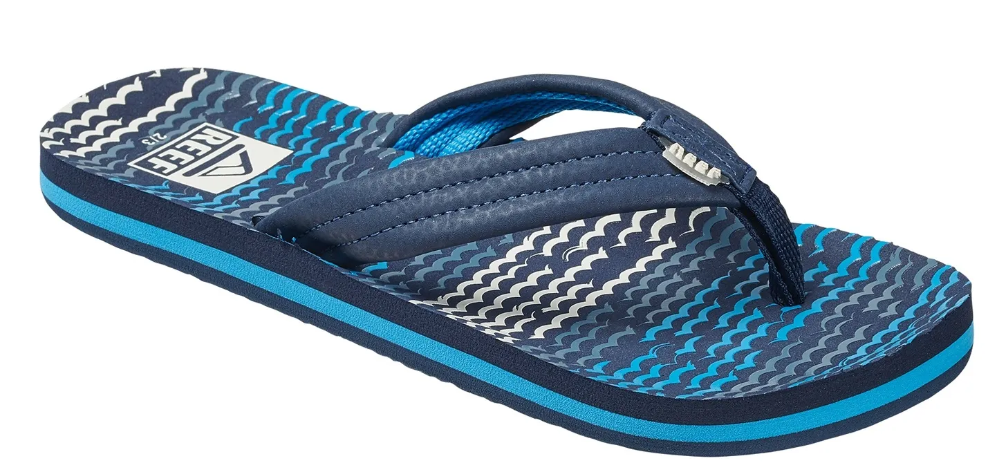 Slipper Reef Boys Kids Ahi Blu Horizon Wav