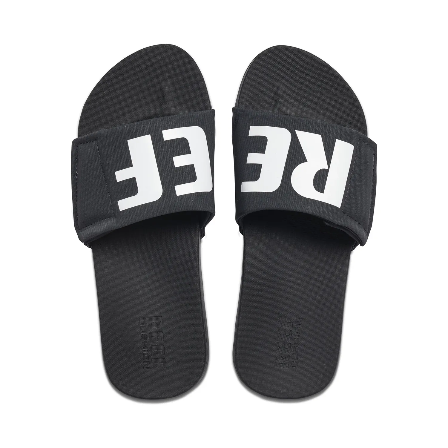 Slipper Reef Men Cushion Bounce Slide Black White Log