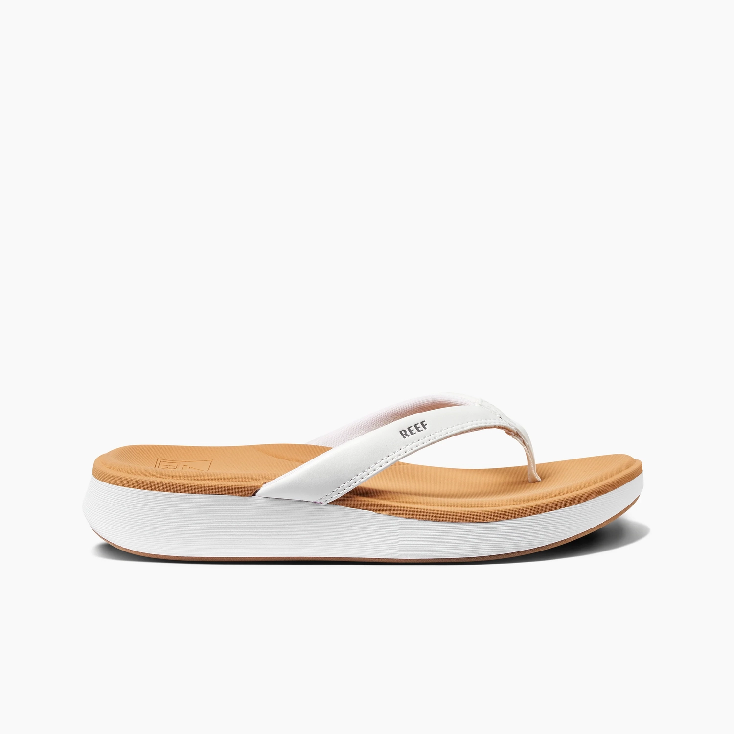 Slipper Reef Women Cushion Cloud White Tan