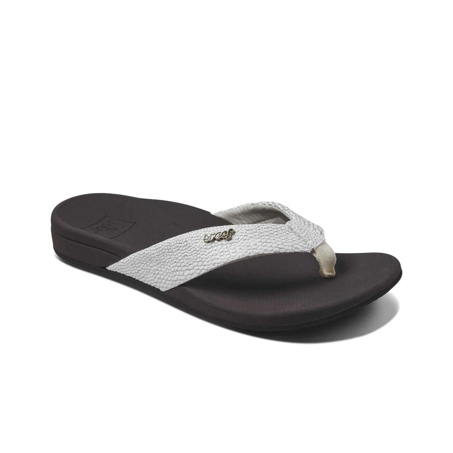 SLIPPER REEF WOMEN ORTHOSPRING BROWN WHITE